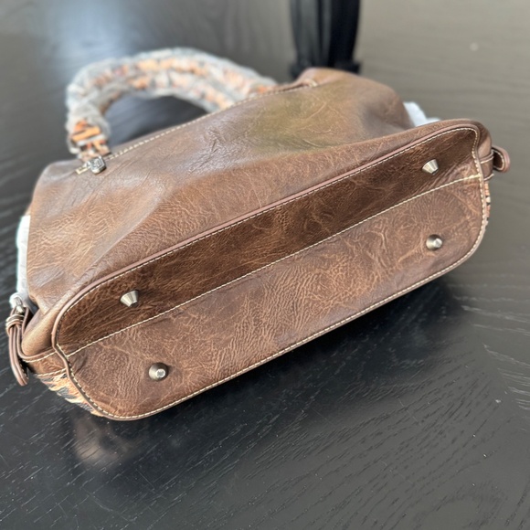 Wrangler 3Pcs Set Buckle Classic Barrel Satchel W/ Phone Wallet Crossbody Coffee - Picture 8 of 10